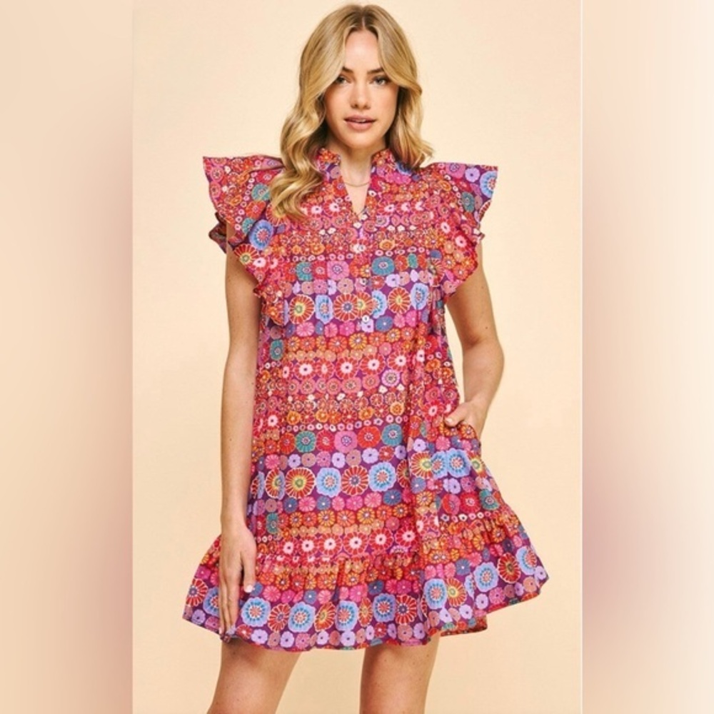 Pinch “Mandy” Floral Cotton Dress from Avara Size M Excellent Condition